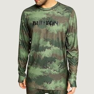 Burton Dryride Ski/Snowboard Midweight Longsleeve Oil Camo Small‎